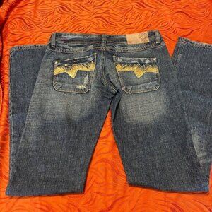 Vintage Diesel Y2K Lowky  Sequined Denim Jeans Size 27/32